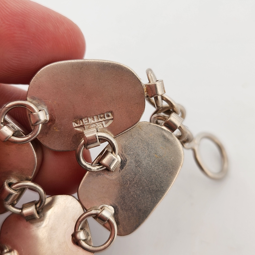 Sterling Double Row Multi-Stone Bracelet - Picture 5 of 5